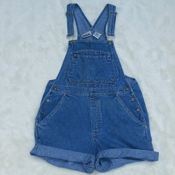 bill blass Denim - Vintage 90s short bib overalls